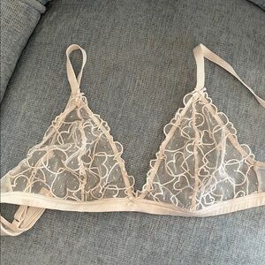 Victoria’s Secret Secret Bra sheer lace hearts